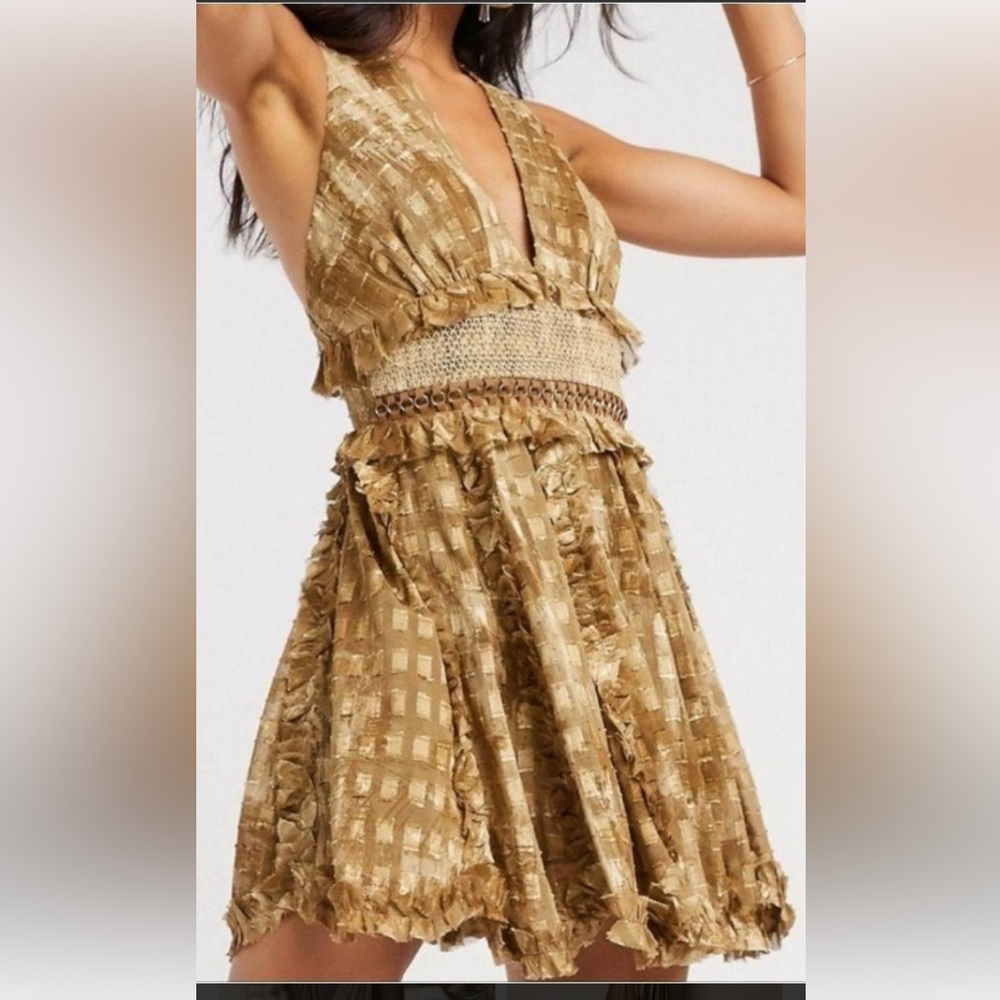 ASOS Design Gold Dress Size 10